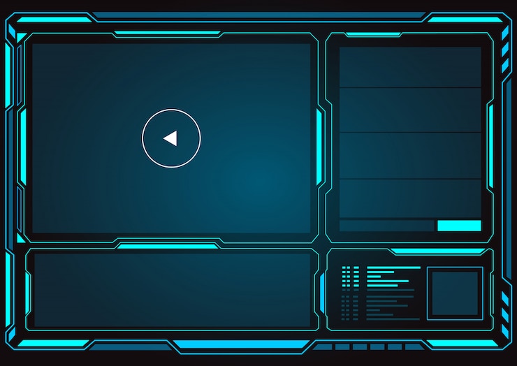 Vector futuristic control panel
