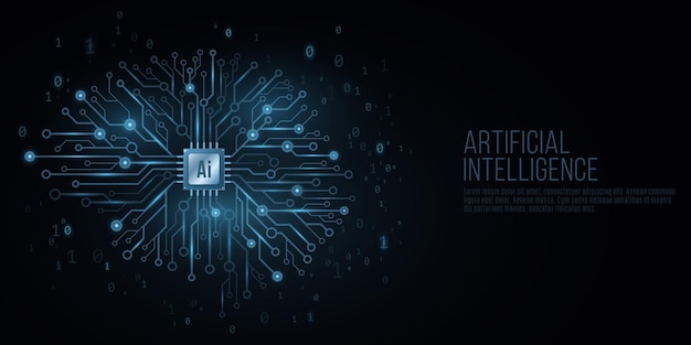 Futuristic cover for artificial intelligence.