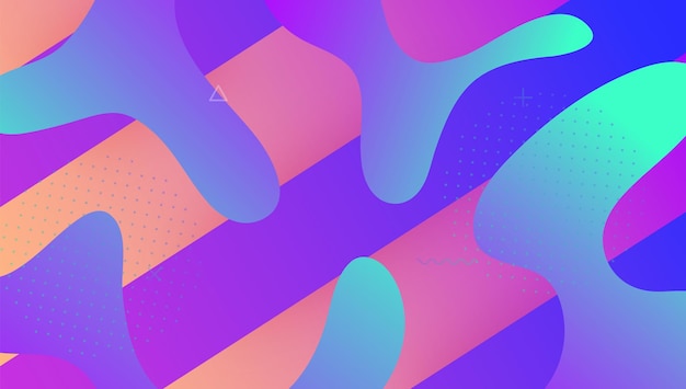 Футуристическая обложка бизнес-брошюры Memphis Paper Neon Design
