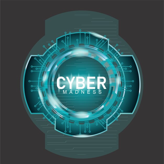 Vector futuristic cyber