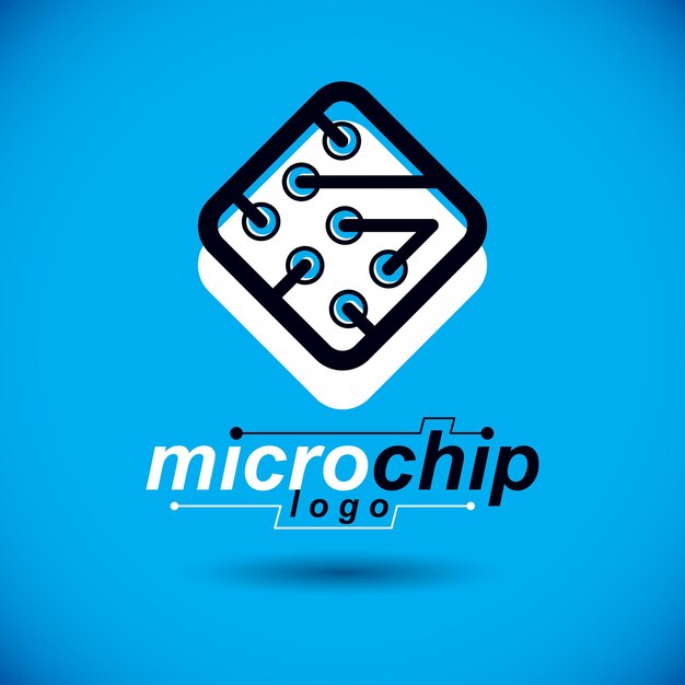 futuristic cybernetic scheme, vector motherboard. digital element, square circuit board. electronic microprocessor logo.