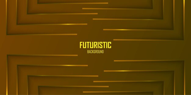 Vector futuristic dark yellow abstract background with gold lines and shadow geometric shape overlap layer