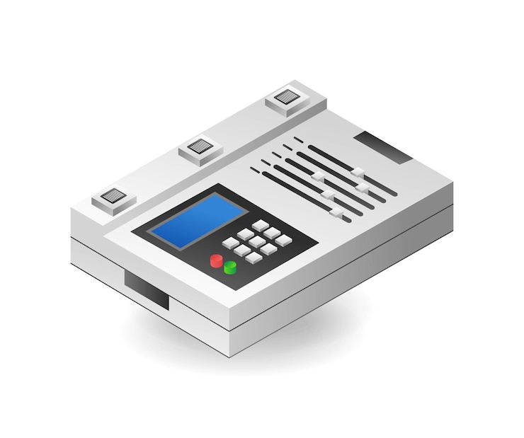 Vector futuristic data analysis control tool