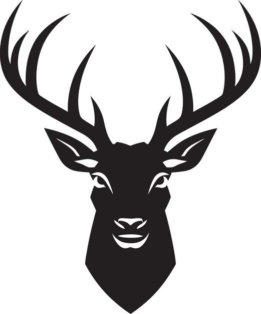 Vector futuristic deer logo concepts for modernistic brand identity