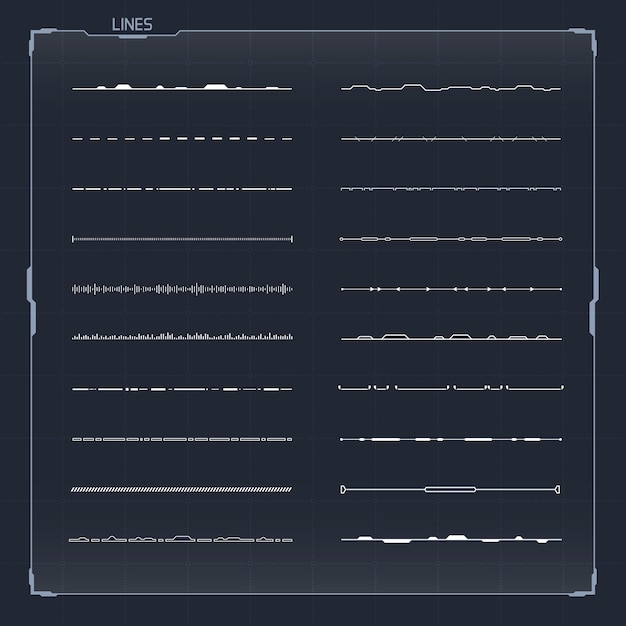 未来的なデザイン ライン セット