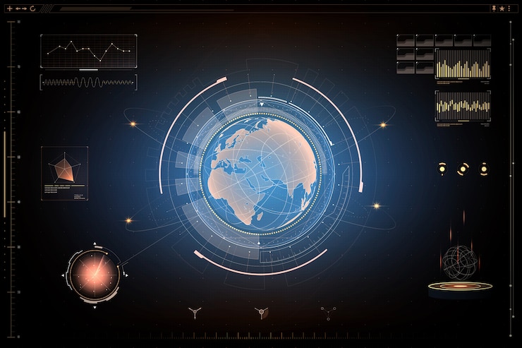 Vector futuristic design screen