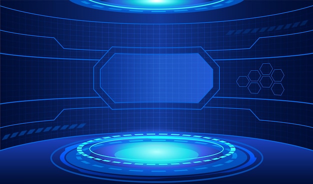 Futuristic digital interface element background