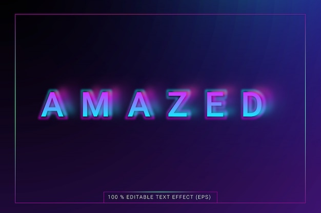 Futuristic editable text effect