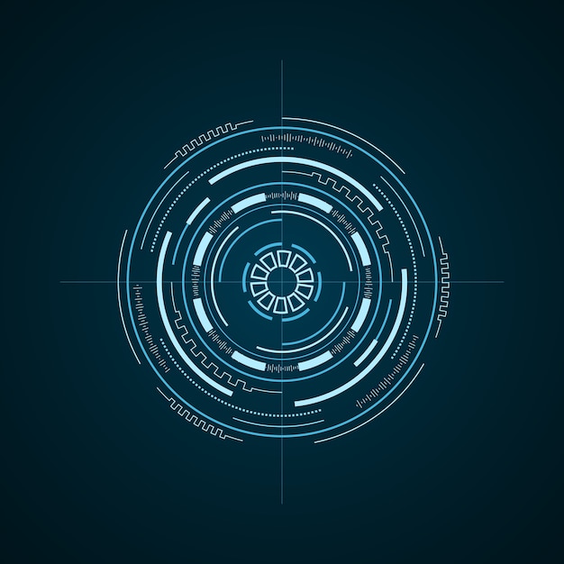 Vector futuristic element isolated on dark background