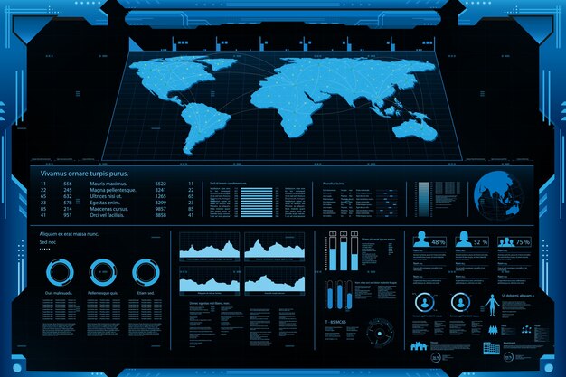 Futuristic element panel