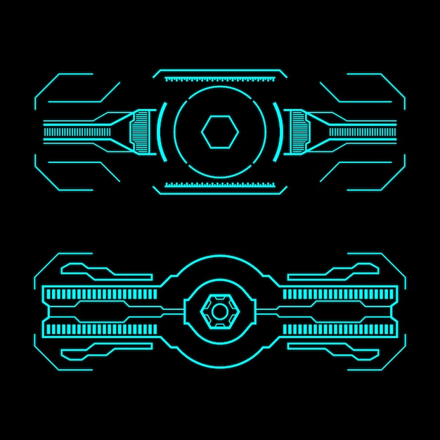 Vector futuristic elements interface control panel