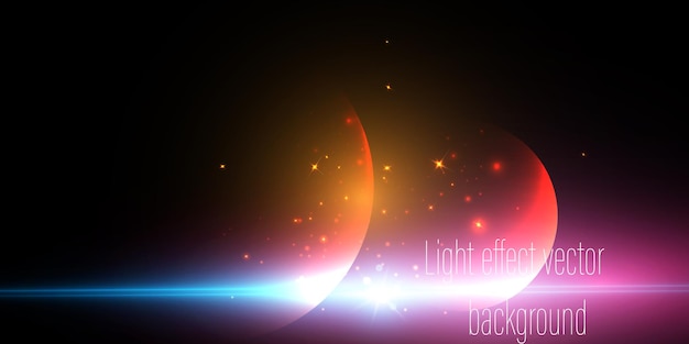 Futuristic   elements of waves, rays and lens flares.