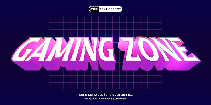 Vector futuristic esports text style fully editable layered