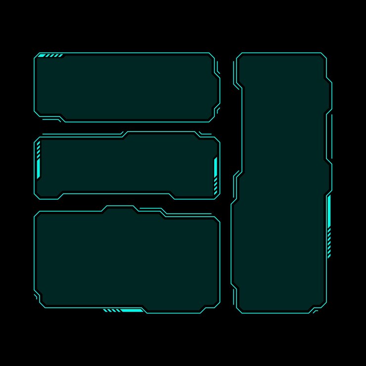 Vector futuristic frames technology