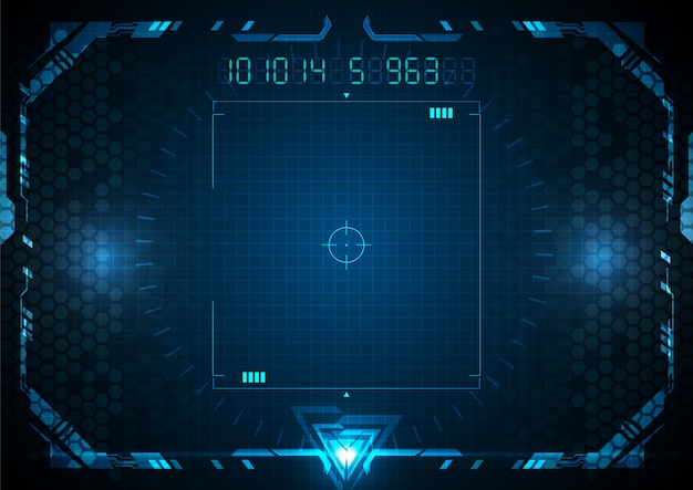 Futuristic game border e game interface technology