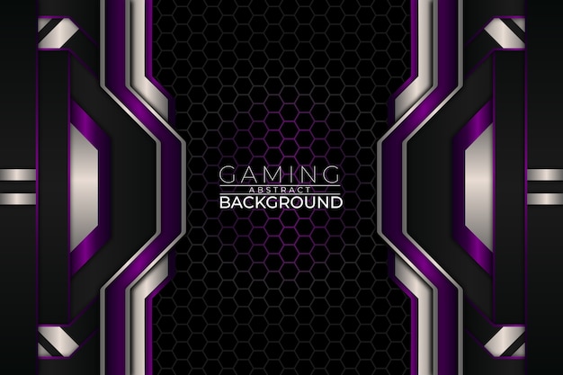 Futuristic gaming background purple style