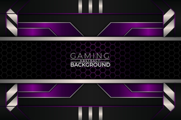 Futuristic gaming background purple style