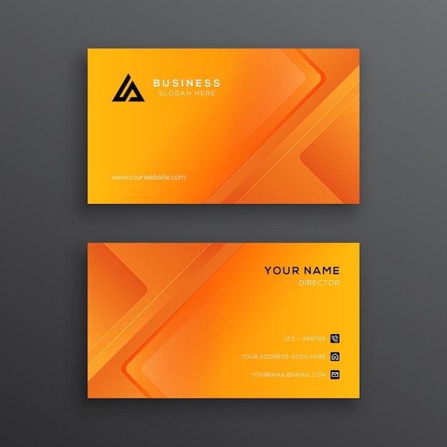 Futuristic geometric business card template