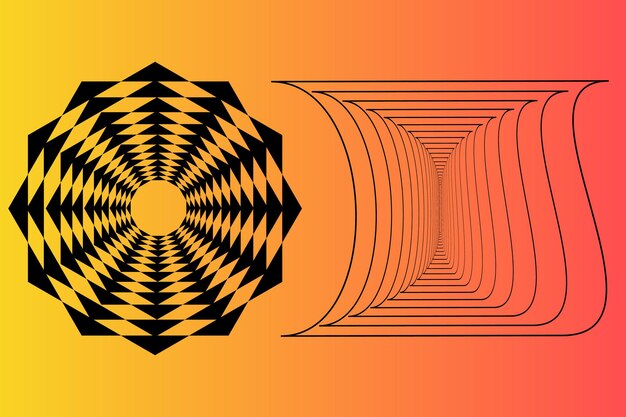 Vector futuristic geometry shape