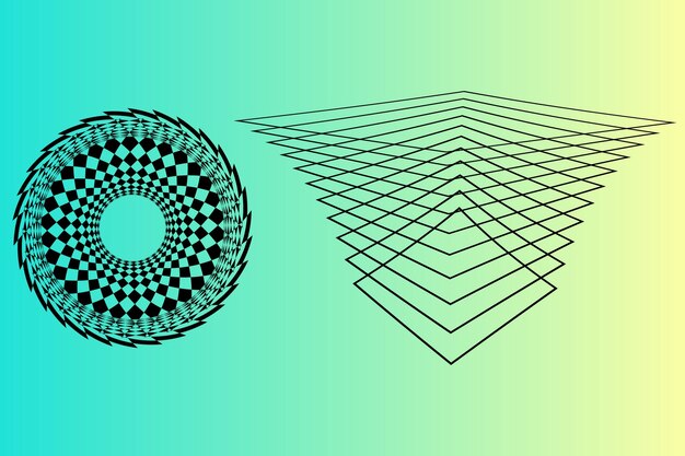 Vector futuristic geometry shape