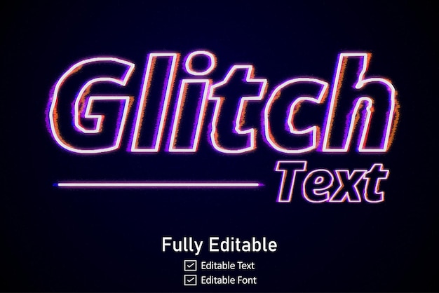 フューチュリスティック・グリッチ・テキスト・エフェクト (Futuristic Glitch Text Effect) はビデオゲームのテキストに使用される編集可能なサイバーパンクのグリッチテキスト効果である