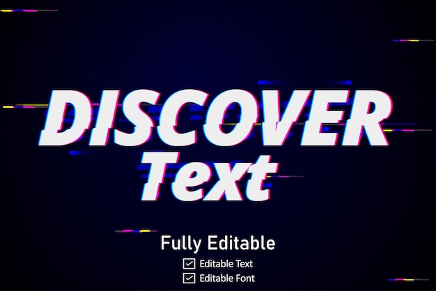 Futuristic glitch text effect for video game text for editable cyberpunk glitch text effect