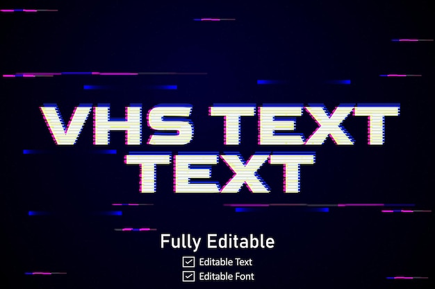 Vector futuristic glitch text effect for video game text for editable cyberpunk glitch text effect