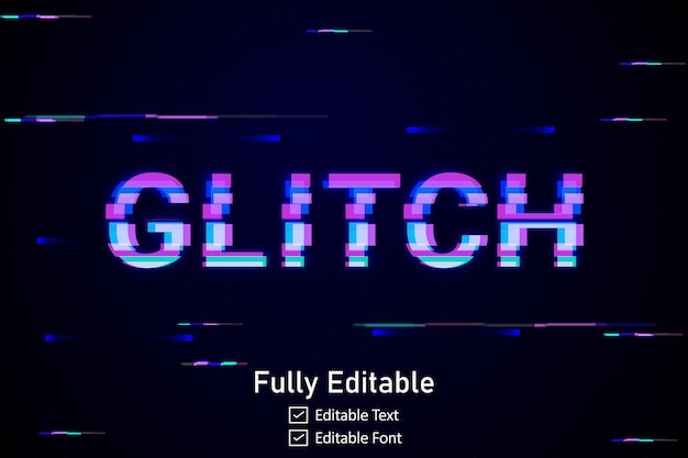 フューチュリスティック・グリッチ・テキスト・エフェクト (Futuristic Glitch Text Effect) はビデオゲームのテキストに使用される編集可能なサイバーパンクのグリッチテキスト効果である