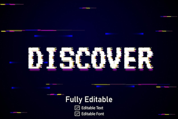 フューチュリスティック・グリッチ・テキスト・エフェクト (Futuristic Glitch Text Effect) はビデオゲームのテキストに使用される編集可能なサイバーパンクのグリッチテキスト効果である