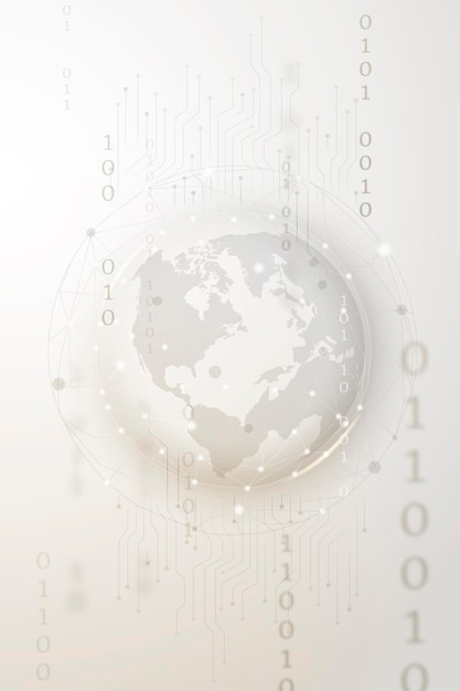 Futuristic global network technology vector