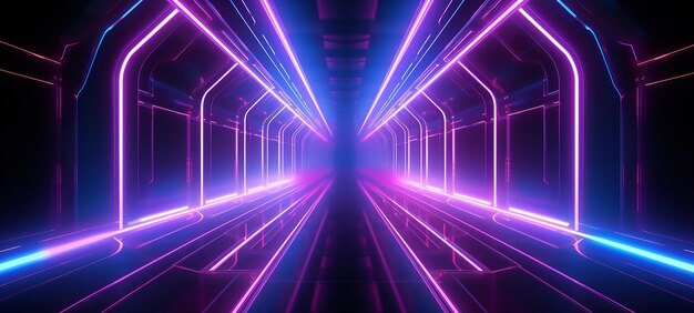 Vector futuristic glowing background blue modern design tunnel space wallpaper illustration purple n