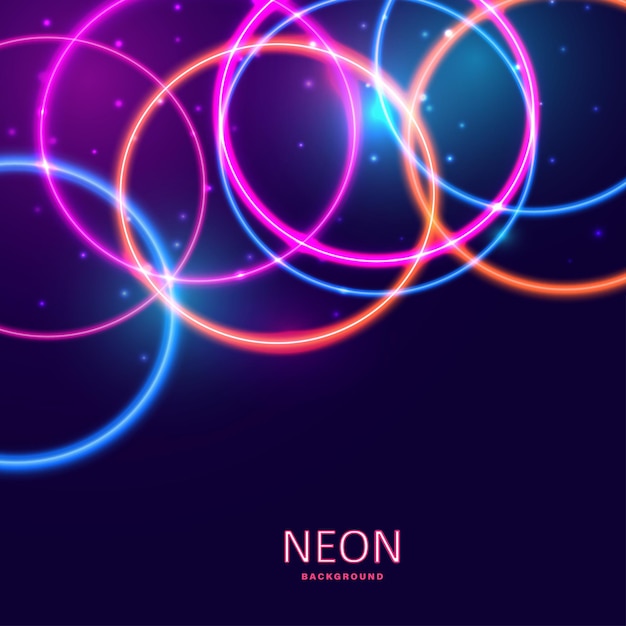 Futuristic glowing neon lights background