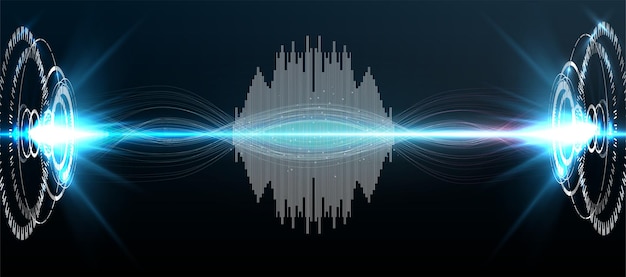 Vettore scheda grafica futuristica con doppie ventole di raffreddamento accenti rossi illuminati su sfondo scuro perfetto