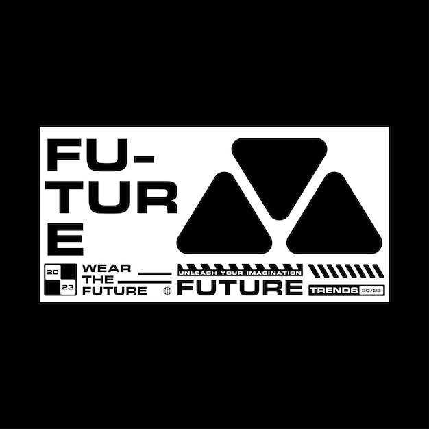 futuristic graphic tee design streetwear style editable template