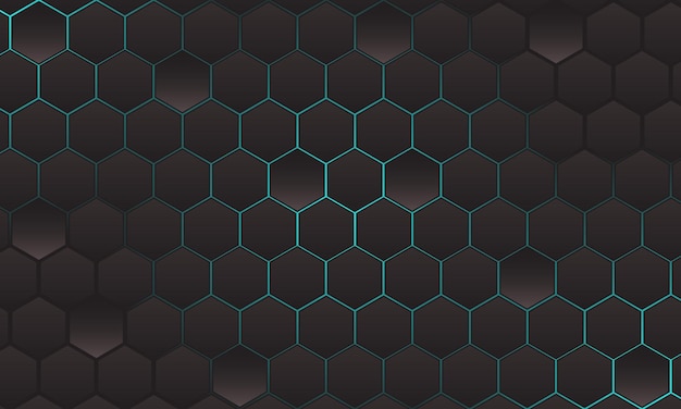 Vector futuristic hexagon background