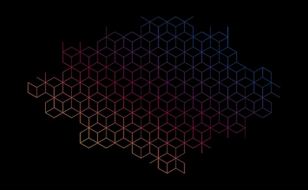 Futuristic hexagon vector illustration HUD element