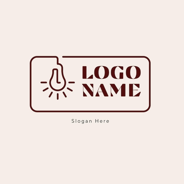 Vector futuristic home lamp logo mark design idea template symbol