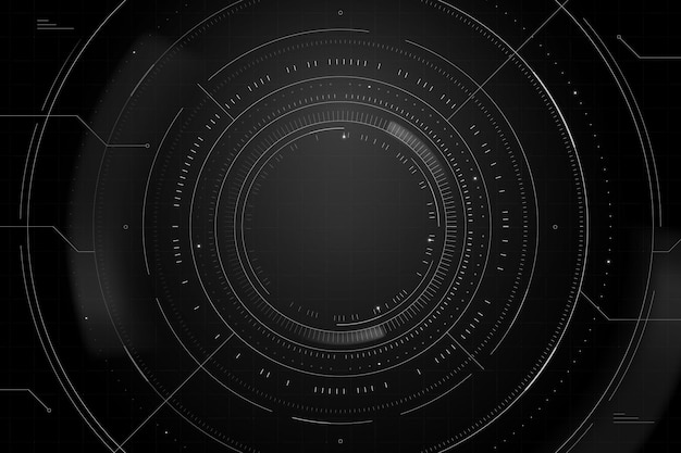 Футуристический интерфейс HUD, отображающий визуализацию данных