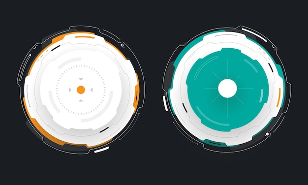 Futuristic hud round interface screen design