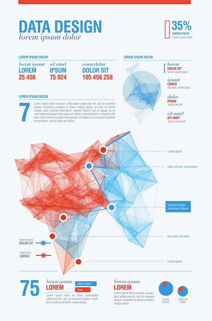 Vector futuristic infographic. information aesthetic . complex data threads graphic visualization. abstract data graph. 