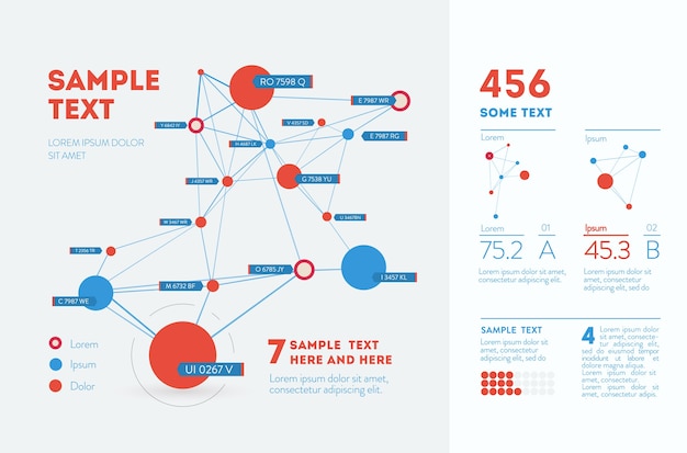 Infografica futuristica. estetica dell'informazione. visualizzazione grafica di thread di dati complessi. grafico dati astratto.