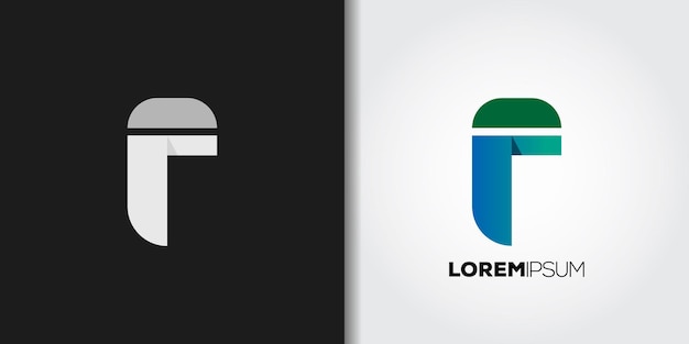 Logo f iniziale futuristico
