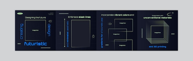 Modello di progettazione futuristico di instagram