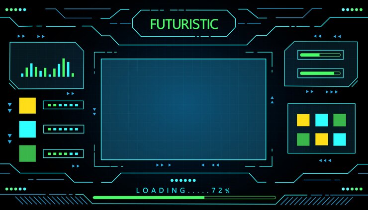 Vector futuristic interface technology design .