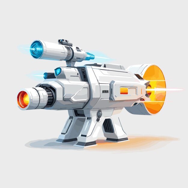 Vector futuristic laser vector on a white background