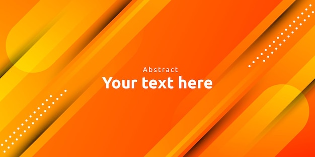 Futuristic orange color shape with gradient dynamic background