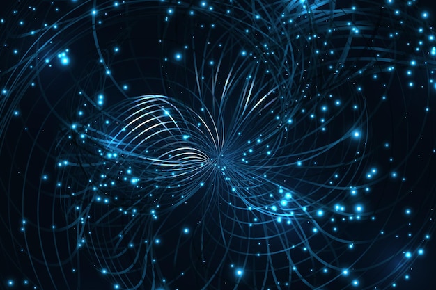 futuristic particles and lines pattern