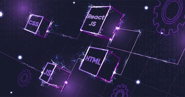 Futuristic Programming Concept and Holographic Interface and Coding Language JavaScript