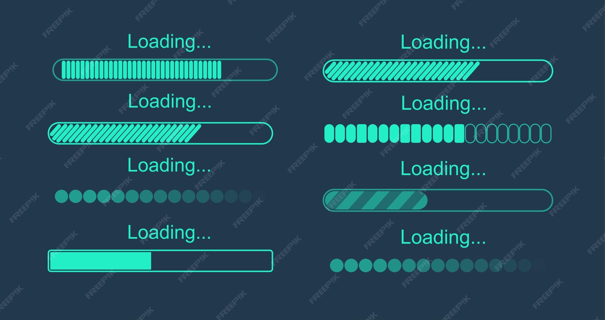 Premium Vector | Futuristic progress loading bar set of indicators ...