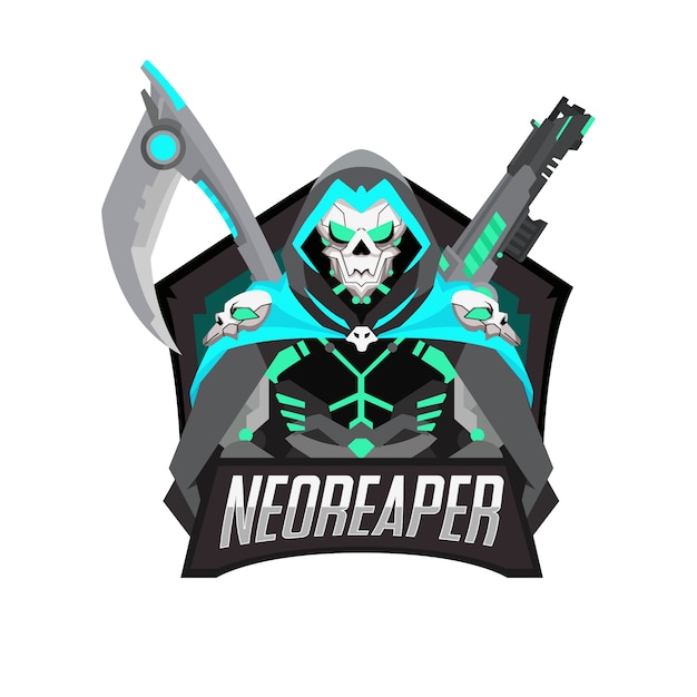 Vector futuristic reaper logo